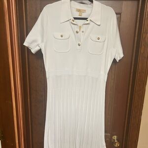 Elegant White Polo Dress